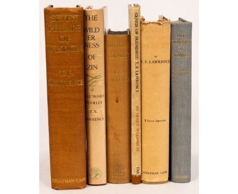 Lawrence, T. E. Revolt in the Desert, 1927, later d.w.; The Seven Pillars of Wisdom, First Trade Edition, 1935; The Odyssey o