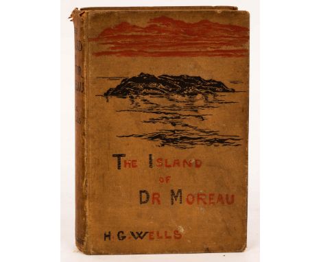 Wells, H. G. The Island of Doctor Moreau, First Edition, 1896. 8vo., orig. pictorial cloth (soiled)