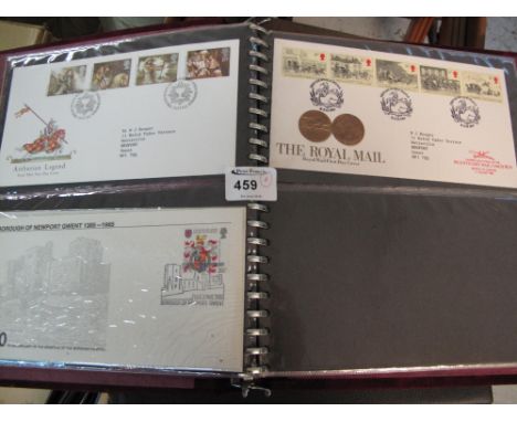 Great Britain range of First Day covers in two albums from 1984 & 1985.