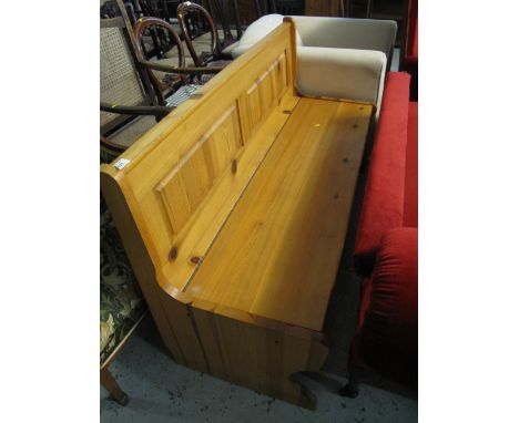 Modern pine bench or settle.