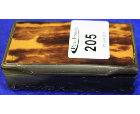 Rectangular horn snuff box.