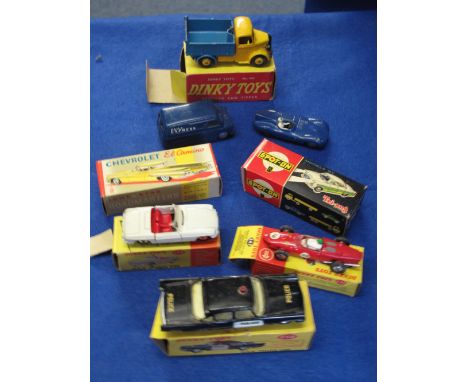 Thirteen assorted Dinky and Corgi cars to include Triang spot on, lord zodiac model 100/SL with head and rear lights, Chevrol