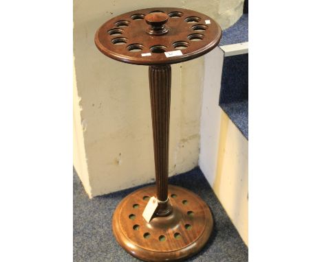 20th Century 12 section wooden circular stick stand.