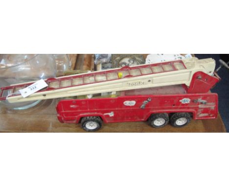 Red tin plate Tonka fire engine.