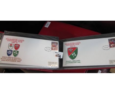 Great Britain selection of First Day Covers and few booklets in 2 red albums.