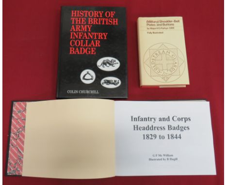 Badge Orientated Booksconsisting Infantry And Corps Headdress Badges 1829 - 1844 by McWilliam ... History Of The British Army