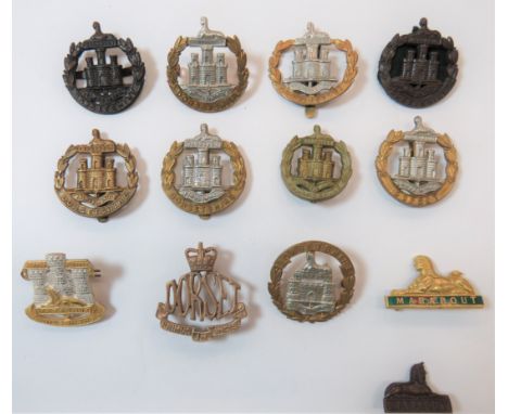 Dorsetshire Regiment Cap Badgesincluding WW2 plastic economy ... Bronzed (blades) ... Bi-metal ... WW1 brass economy ... Bi-m