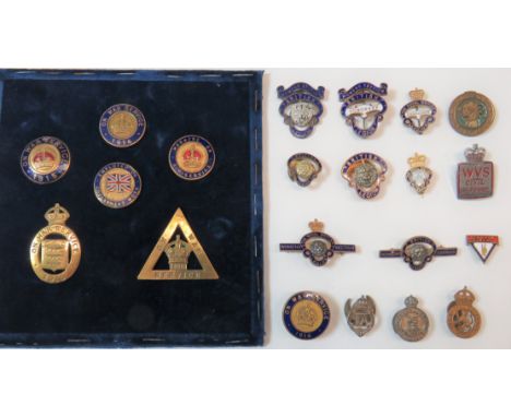 Home Front Lapel Badgesincluding brass and enamel, KC Working On HM Service ... Brass and enamel, Employed On Government Work
