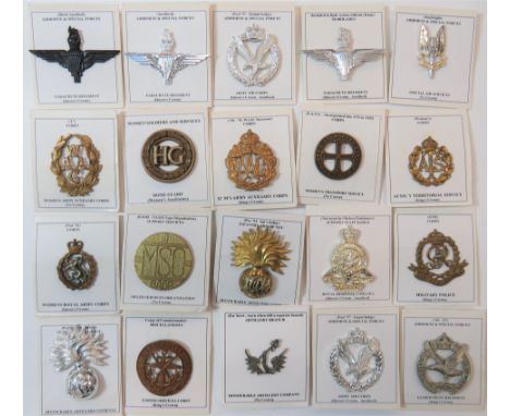 Airborne And Other Cap Badgesincluding white metal KC Glider Pilot Regiment ... Anodised SAS ... Anodised QC Parachute Reg ..
