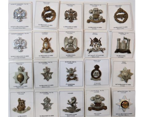 Cavalry Cap Badgesincluding bi-metal KC 1st Dragoon Guards ... White metal 1st Dragoon Guards ... Bi-metal Royal Scots Greys 