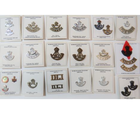 Durham Light Infantry Collar and Shoulder Titlescollars include facing pair, bronzed KC ... Facing pair bronzed QC ... Facing