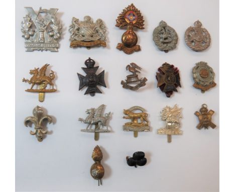 Infantry Cap Badges Including Territorialincluding white metal, KC Post Office Rifles ... White metal Tyneside Scottish ... B