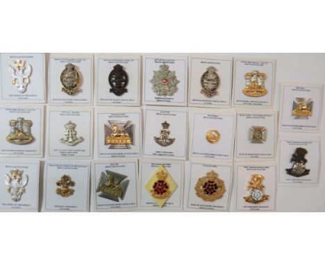 Post 1953 Infantry Cap Badgesincluding white metal QC Border Reg ... Bi-metal Devonshire & Dorset ... Bi-metal Duke of Edinbu