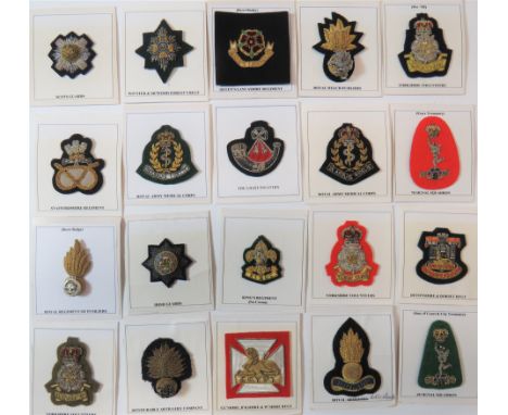 Post 1953 Bullion Embroidery Beret Badgesincluding Irish Guards ... Scots Guards ... Kings Regiment ... Devonshire & Dorset R