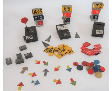 Good Selection Of Aircraft Plotting Markersincluding 3 x alloy plotting stands ... 3 x wooden plotting stands ... Various num