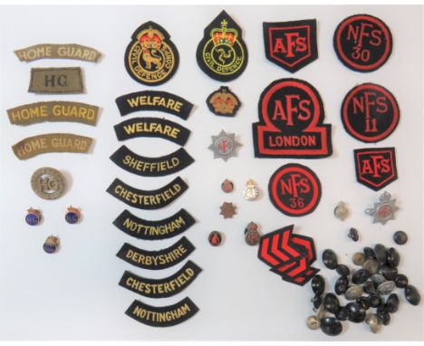 Selection of Home Guard and Home Front Badgesbadges include WW2 plastic economy, Women's HG ... Chrome and enamel, KC NFS ...