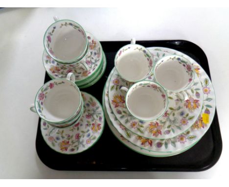 A twenty-three piece Minton Haddon Hall tea service 