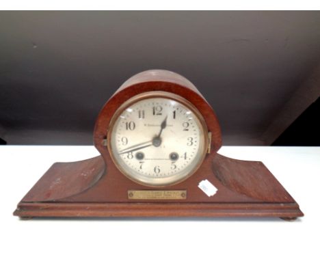 An Edwardian W Greenwood and Sons eight day mantel clock 