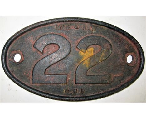GNR Cast iron oval points plate. Mc K &amp; HW 22.