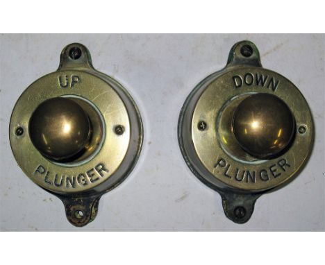 2 x LSWR Block Shelf Plungers. UP PLUNGER and DOWN PLUNGER.