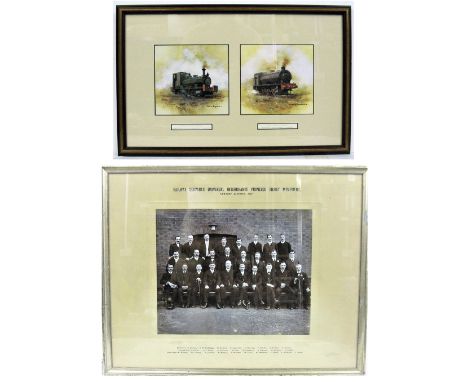 Framed and glazed photo of RAILWAY SERVANTS UNIVERSAL INTERCHANGE PRIVILIGE TICKET MOVEMENT Newport division 1911 together wi