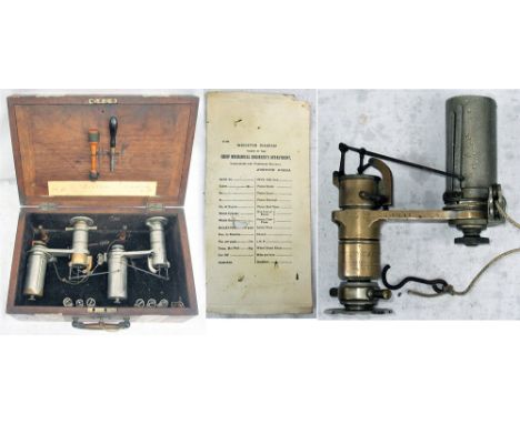 Lancashire &amp; Yorkshire Railway Crosby Steam Engine Indicator kit complete with springs and associated parts stored within