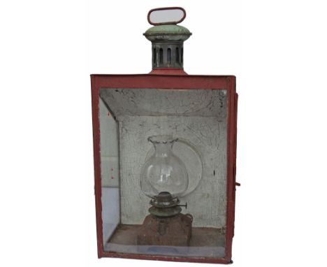 LNWR/LMS Station Lamp complete with BR(M) reservoir and burner. Complete with glass globe (chipped). Good original condition.