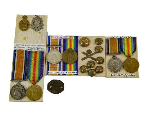 Three First World War Pairs, each comprising British War Medal and Victory Medal, awarded to:- WR-204273 SPPR.W.L.BAXTER R.E.