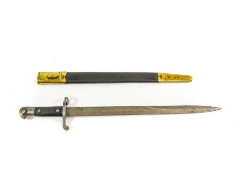 A British Martini Henry 1887 Pattern Mk III Sword Bayonet by Wilkinson Sword,the 46.5cm steel blade stamped 181 / crowned VR 