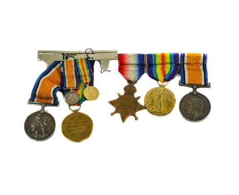 A First World War Trio, comprising 1914-15 Star, British War Medal and Victory Medal, awarded to 1895 PTE.W.F.COUSINS, DURH.L