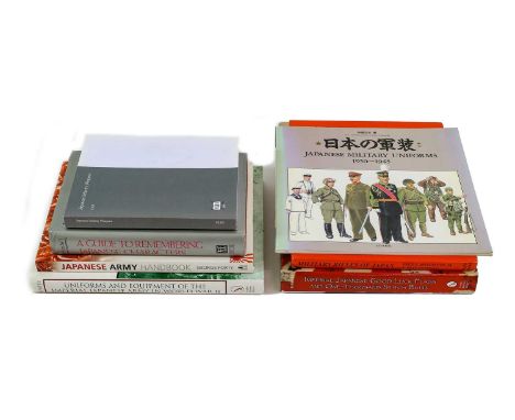 Seven Good Quality Japanese Military Reference Books, comprising Japanese Army Handbook 1939-1945 by George Forty; Imperial J