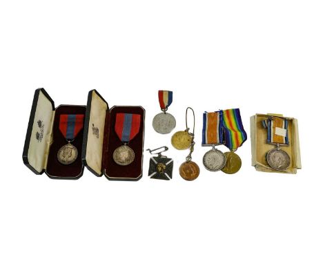A First World War Pair, comprising British War Medal and Victory Medal, awarded to 282144 PTE.W.BARF, H.L.I.; a British War M
