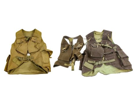 A 1990's Copy of a Second World War Large Soft Kit Battle Jerkin, marked with broad arrow, Quorn Mills Ltd., 1943; a Similar 