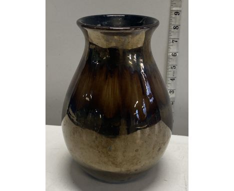 A vintage Poole pottery vase in lustre finish h23cm, shipping unavailable