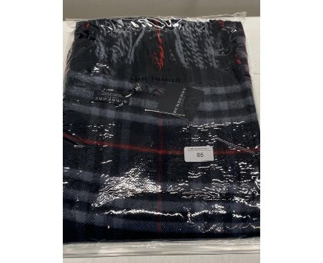 A new with tags Burberry 100% lambs wool Navy shawl 206 x 70cm