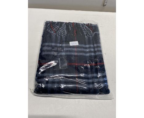 A new with tags Burberry 100% lambs wool Navy shawl 206 x 70cm