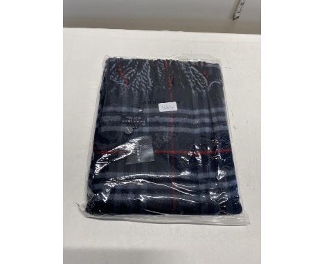 A new with tags Burberry 100% lambs wool Navy shawl 206 x 70cm