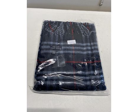 A new with tags Burberry 100% lambs wool Navy shawl 206 x 70cm