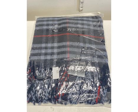 A new with tags Burberry 100% lambs wool Navy shawl 206 x 70cm