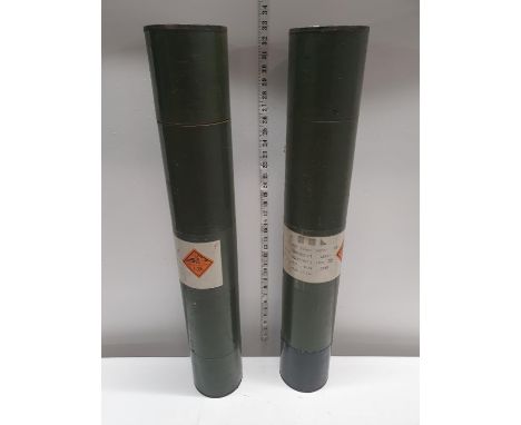 Two British 105mm Howitzer ammunition cases, shipping unavailable