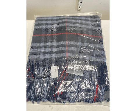 A new with tags Burberry 100% lambs wool Navy shawl 206 x 70cm