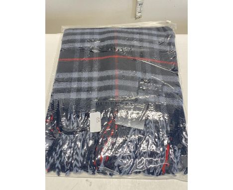 A new with tags Burberry 100% lambs wool Navy shawl 206 x 70cm