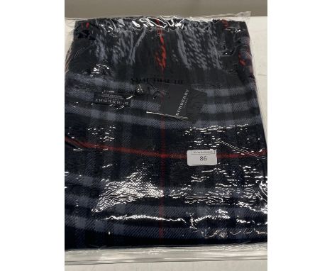 A new with tags Burberry 100% lambs wool Navy shawl 206 x 70cm