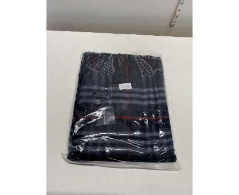 A new with tags Burberry 100% lambs wool Navy shawl 206 x 70cm