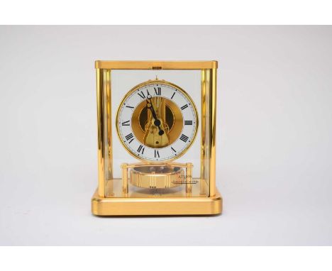 A Jaeger-Le-Coultre Atmos clock, the 4.5" dial with Roman numerals, stamped 'ATMOS, Jaeger-Le-Coultre, thirteen (13) jewels',