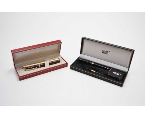A Mont Blanc fountain pen, the nib engraved '4810 14k', presented within original box and outer box, together with two Sheaff