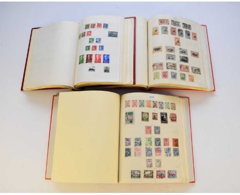 Collection of stamps in 3 red loose-leaf albums containing countries J to R. Noted: good early issues of Japan, Korea, Latvia