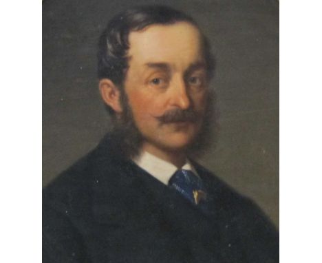Continental School circa. 1870. Portrait of a Gentleman, said to be a member of the Henckell von Dommersmarck family, quarter