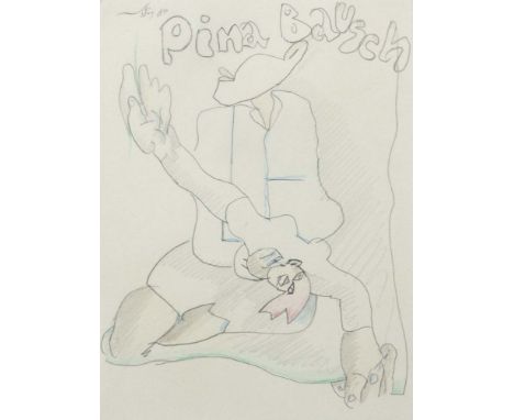 Döring, Adam Lude (Rudolf)Dresden 1925 - 2018 Sachsenheim, deutscher Maler und Grafiker. "Pina Bausch", Figurenkomposition, o