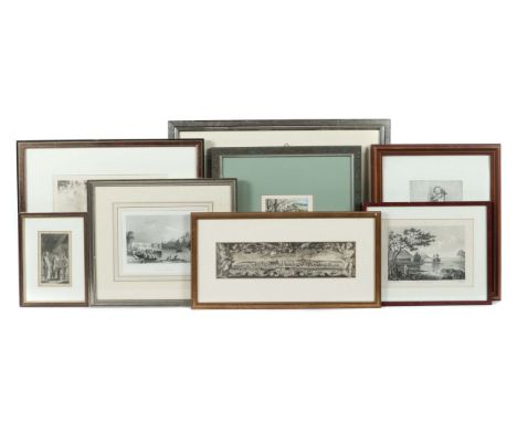 Grafiker des 18. bis 20. Jhu.a. R. Wallis, D. Chodowiecki, M. Knobel und M. Wening, Konvolut Ansichten, 8-tlg., variierende D